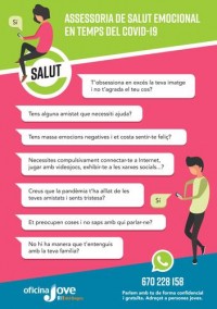 L'Oficina Jove del Bages obre un nou servei d'acompanyament i assessorament  emocional adreçat als i les joves de la comarca 
