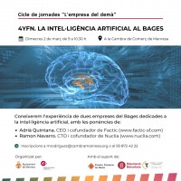 La intel·ligència artificial al Bages protagonista de la nova jornada del cicle 