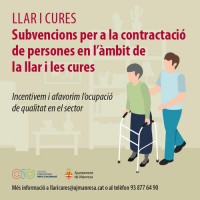 L'Ajuntament de Manresa atorga subvencions per a la contractació de persones en l'àmbit de la llar i cures 